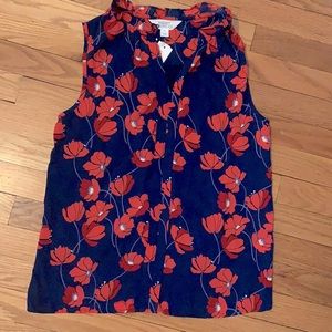 Floral mixed material sleeveless top BRAND NEW $35